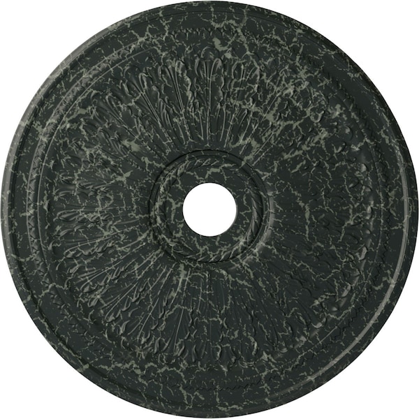 Ekena Millwork Oakleaf Medallion (Canopies up to 6 1/4"), 29 1/8"OD x 3 5/8"ID x 1"P, Painted Turtle Crackle CM29OAPTC - main